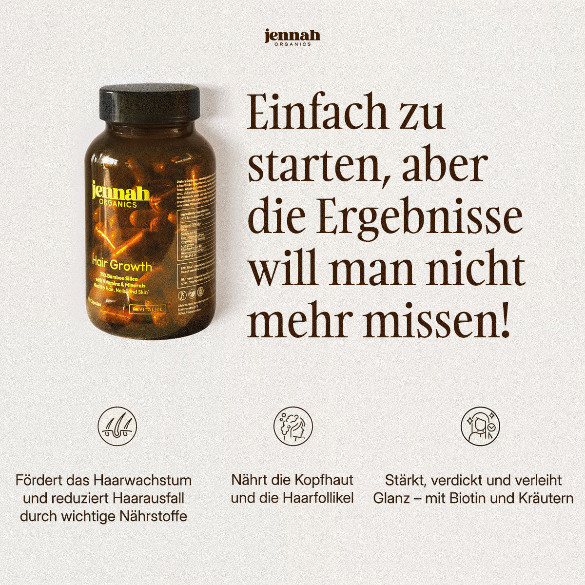 Hair Growth - Haarwuchsformel mit Bamboe & Silica