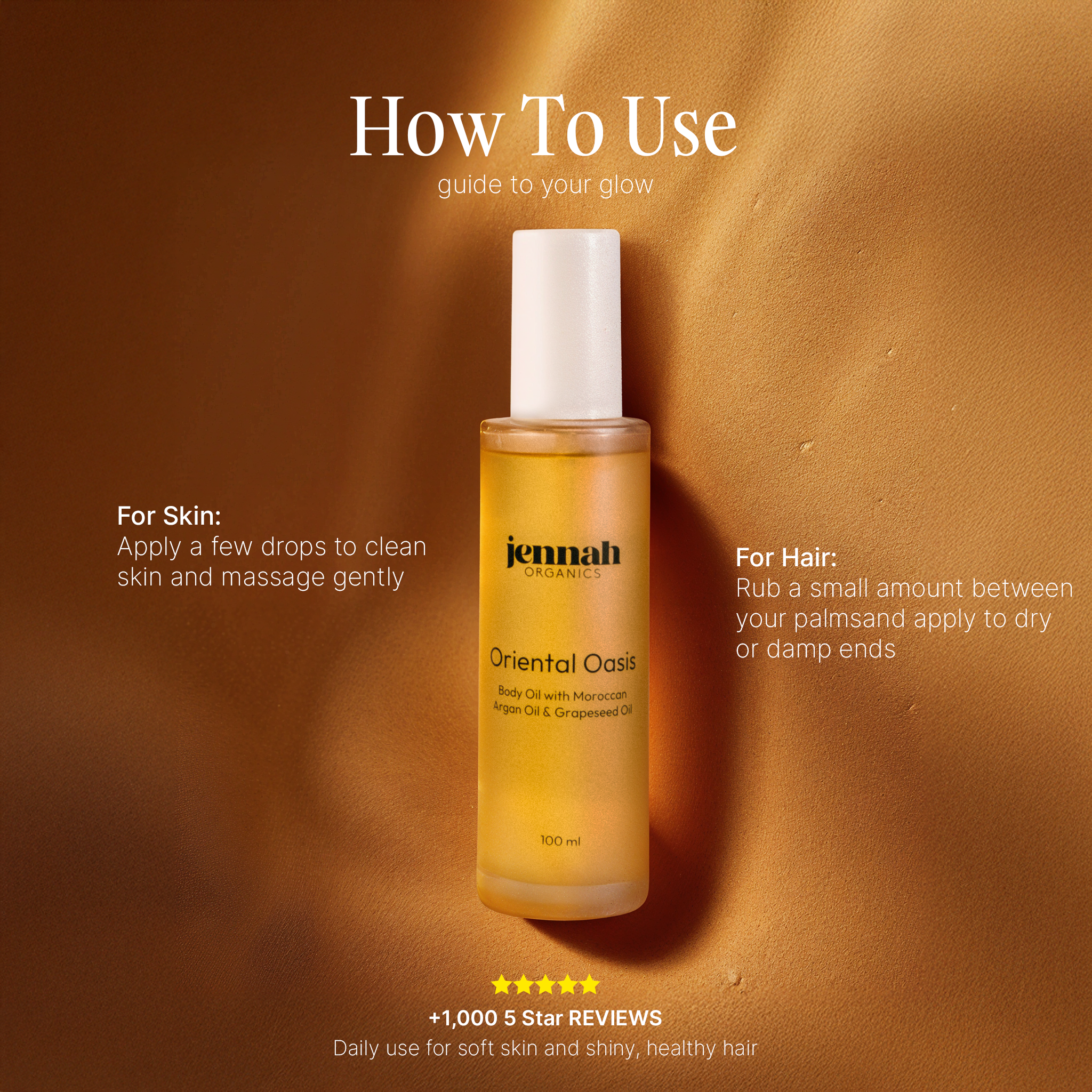Oriental Oasis - Luxuriöses Haut- und Haaröl mit Arganöl und Traubenkernöl