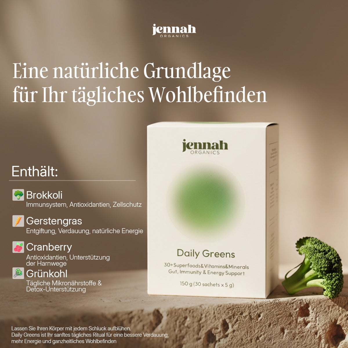 Daily Greens – Pflanzliches Supergreens-Pulver (30 Sticks)