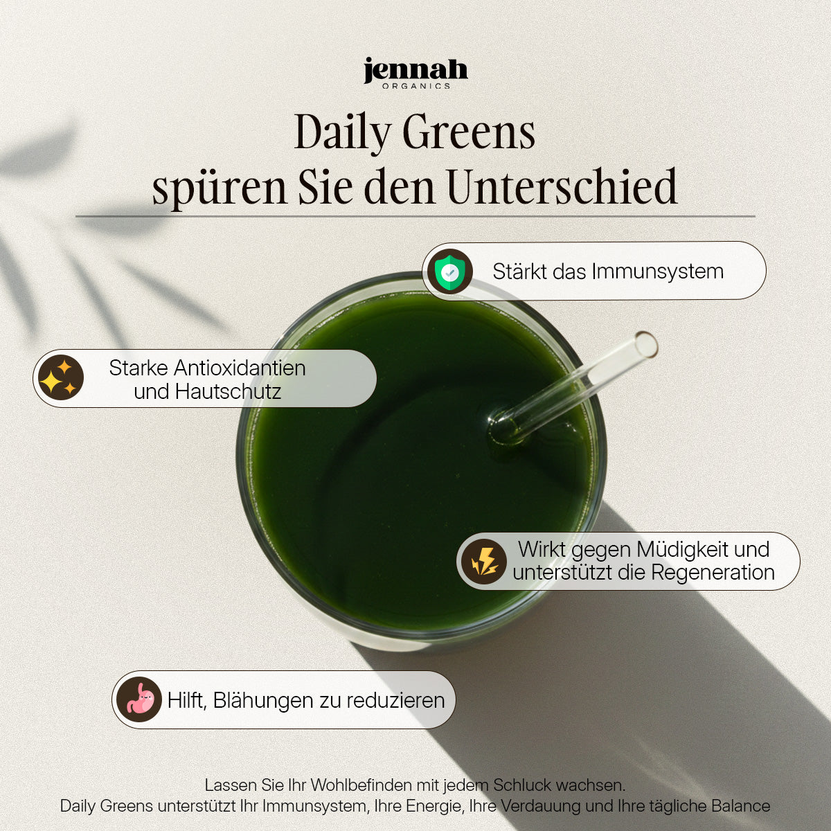 Daily Greens – Pflanzliches Supergreens-Pulver (30 Sticks)