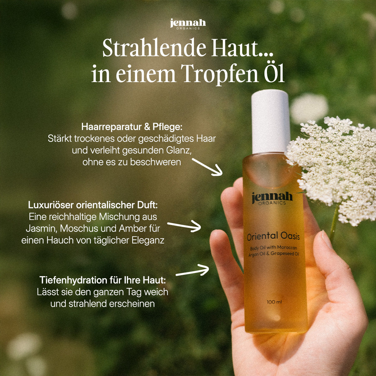 Oriental Oasis - Luxuriöses Haut- und Haaröl mit Arganöl und Traubenkernöl